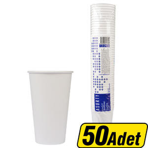 Asorty Karton Bardak Desensiz 16 oz 50'li Paket