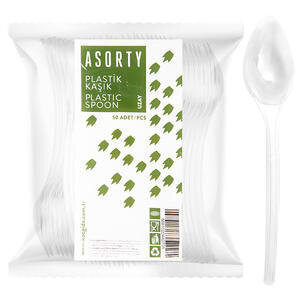 Asorty Plastik Kaşık Uzay Serisi 50'li