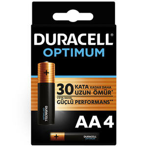 Duracell Optimum Alkalin AA Kalem Pil 4'lü Paket
