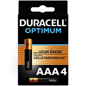 Duracell Optimum Alkalin AAA İnce Kalem Piller 4’lü Paket buyuk 1