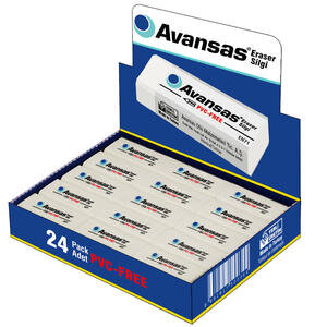 Avansas SG-24 Orta Boy Beyaz Silgi 24'lü Paket