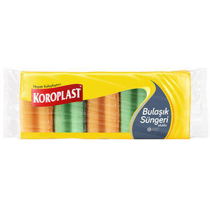Koroplast Oluklu Bulaşık Süngeri 5'li Paket