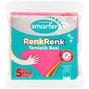Smarter Renkrenk Temizlik Bezi 5'li Paket
