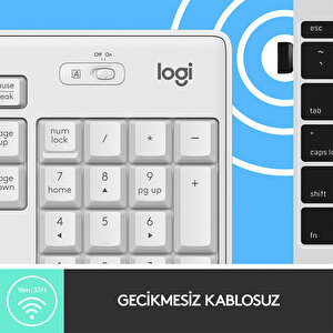 Logitech MK295 Sessiz Kablosuz Türkçe Klavye Mouse Seti - Beyaz buyuk 4