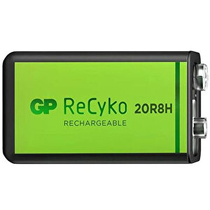 GP ReCyKo GP20R8HEMTR-2GB1 9 Volt 200 mAh Şarj Edilebilir Pil buyuk 2