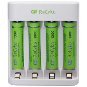 GP ReCyKo E411 Şarj Cihazı + 1000 Series 4 Adet 950 mAh AAA Şarj Edilebilir Pil buyuk 2