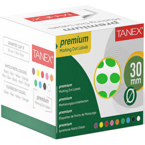 Tanex 30 mm Nokta Etiketi Yeşil 1 Rulo 2000'li