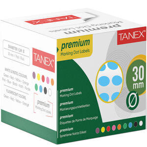 Tanex 30 mm Nokta Etiketi Mavi 1 Rulo 2000'li