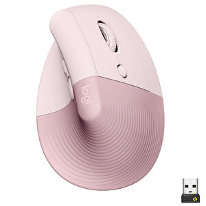 Logitech Lift Sessiz Kablosuz Ergonomik Dikey Mouse - Pembe buyuk 1