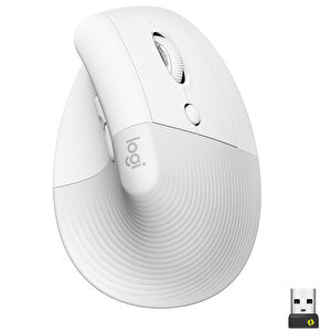 Logitech Lift Sessiz Kablosuz Ergonomik Dikey Mouse - Beyaz buyuk 1