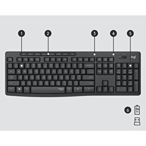 Logitech MK295 Sessiz Kablosuz Türkçe Klavye Mouse Seti - Siyah buyuk 5
