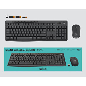 Logitech MK295 Sessiz Kablosuz Türkçe Klavye Mouse Seti - Siyah buyuk 8