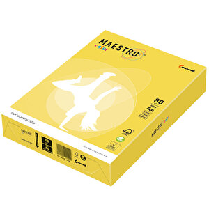 Maestro Color CY39 Kanarya Sarısı A4 Renkli Fotokopi Kağıdı 80 gr 1 Paket (500 Yaprak) buyuk 1