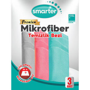 Smarter Premıum Mikrofiber Temizlik Bezi 3'lü