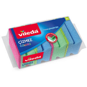 Vileda Colors 4'lü Çizmez Sünger