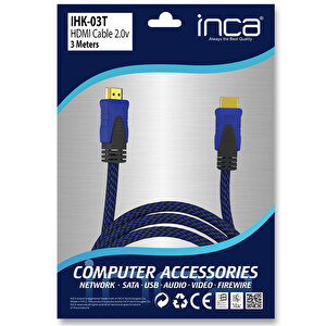 Inca IHK-03T 2.0V 3 Metre HDMI To HDMI Kablo 4K Poşetli buyuk 12