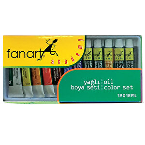 Fanart Academy Yağlı Boya Seti 12 ml 12 Renk buyuk 1