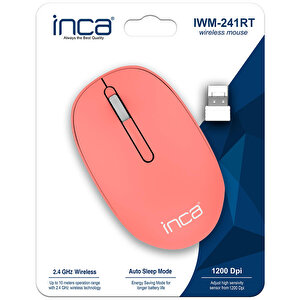 Inca IWM-241RT Candy Design 3D Kablosuz Mouse - Turuncu buyuk 9