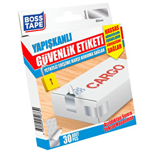 Boss Tape Yapışkanlı Güvenlik Etiketi 30'lu Paket buyuk 2