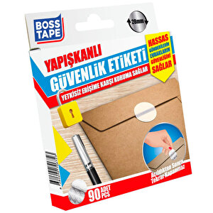 Boss Tape Yapışkanlı Güvenlik Etiketi 90'lı Paket buyuk 2