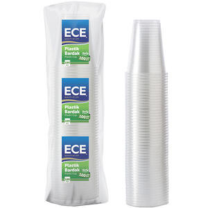 Ece Plastik Eco Otomat Bardağı Şeffaf 180 cc 1,7 g 100'lü Paket