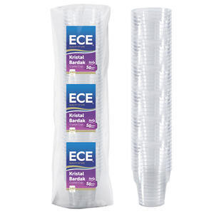 Ece Plastik Kristal Bardak 50'li