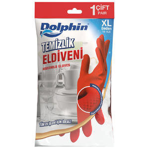 Dolphin Temizlik Eldiveni XL Kırmızı