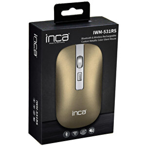 Inca IWM-531RS  BT Metallic Mouse Gold buyuk 6