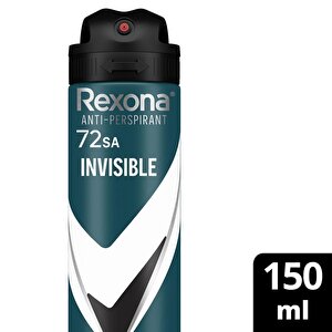 Rexona Men Erkek Sprey Deodorant Invisible Black White  150 ML buyuk 3