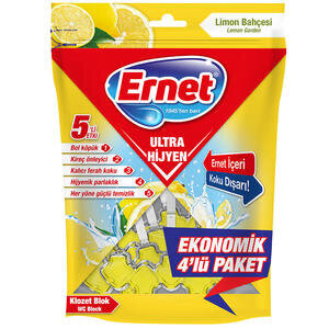 Ernet Ultra Hijyen Klozet Blok Limon Bahçesi 4 Adet