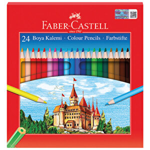 Faber-Castell Kuru Boya Kalemi 24 Renk Tam Boy buyuk 1