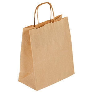Kraft Kağıt Poşet 25 cm x 31 cm +12 cm Büküm Saplı 25'li