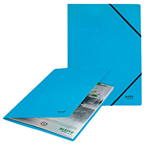 Leitz Recycle Elastik Bantlı Karton Dosya Mavi buyuk 4