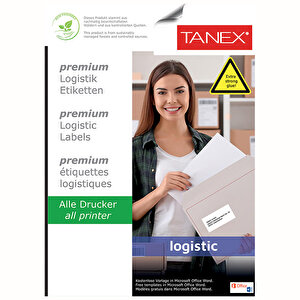 Tanex Tw-2002 Yüksek Yapışkanlı Beyaz Sevkiyat ve Lojistik Etiketi 199,6 mm x 143,5 mm buyuk 2
