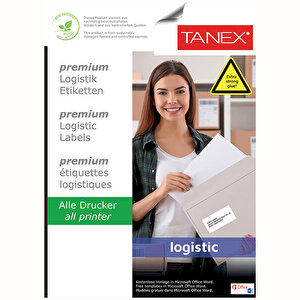 Tanex Tw-2000 Yüksek Yapışkanlı Beyaz Sevkiyat ve Lojistik Etiketi 210 mm x 297 mm buyuk 2