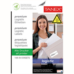 Tanex Tw-2003 Yüksek Yapışkanlı Beyaz Sevkiyat ve Lojistik Etiketi 210 mm x 99 mm buyuk 2