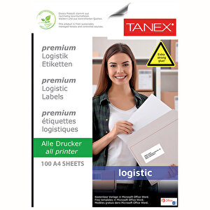 Tanex Tw-2001 Yüksek Yapışkanlı Beyaz Sevkiyat ve Lojistik Etiketi 199,6 mm x 289,1 mm  buyuk 2