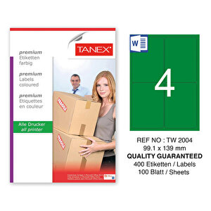 Tanex Tw-i2004 Yeşil Lazer Etiket 99,1 mm x 139 mm buyuk 1