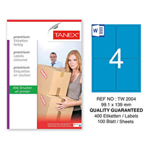 Tanex Tw-2004 Mavi Lazer Etiket 99,1 mm x 139 mm buyuk 1