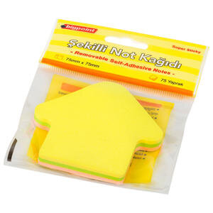 Bigpoint Yapışkanlı Not Kağıdı 75 mm x 75 mm Ok 3 Renk 75 Yaprak