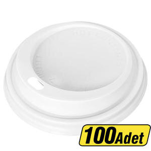 Karton Bardak Kapağı 4 Oz 100'lü Paket Beyaz