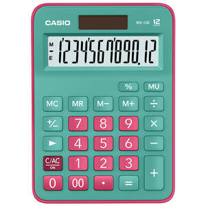 Casio MX-12B-GNRD Masaüstü Hesap Makinesi 12 Haneli Yeşil+Pembe