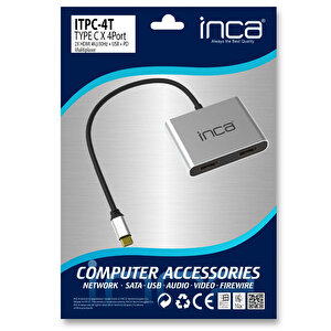 Inca ITPC-4T Type-C Hub X4  Çift HDMI 4K buyuk 5