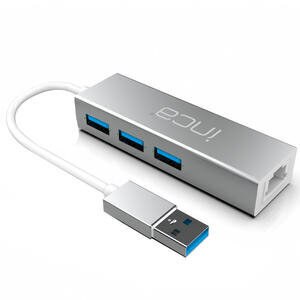 Inca IUSB-03T USB Girişli 4 Port Usb 3.0 Çoklayıcı Hub + Ethernet RJ45