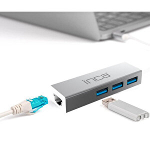 Inca IUSB-03T USB Hub X4 USB 3.0 + Ethernet buyuk 4