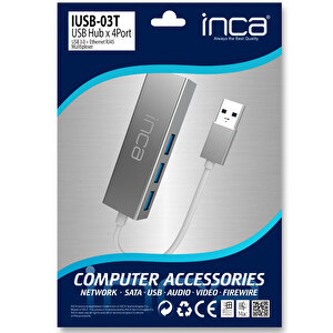 Inca IUSB-03T USB Hub X4 USB 3.0 + Ethernet buyuk 5