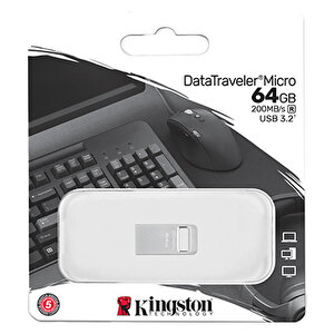 Kingston DTMC3G2 64GB Metal Kasa USB Bellek buyuk 3