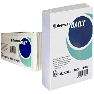 Avansas Daily A5 80 gr 1 Koli 4 Paket (2000 Sayfa) buyuk 1