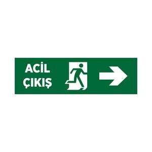Acil Çıkış Sağ Uyarı Levhası