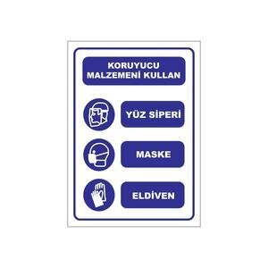Koruyucu Malzeme Kullan Uyarı Levhası